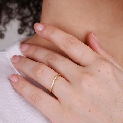 Gleam Wave Ring Gold